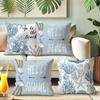 Coral Shells and "Go To the Beach" Slogan · Summer Seaside Style Pillowcases, Sofa Cushion Cover, Room Decoration