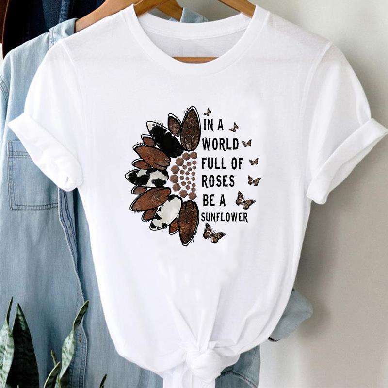 (Азиатский размер) Женская футболка с принтом мультфильма «Бабочка», сладкий топ в стиле 90-х, модная футболка, одежда, повседневная женская футболка с коротким рукавом и графическим рисунком
