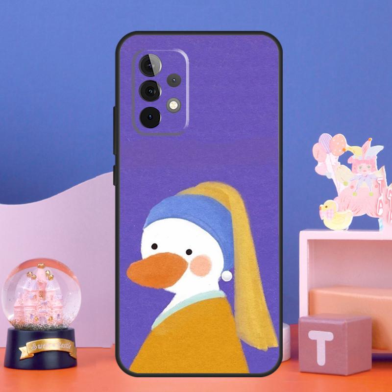 Мультяшный Милый Животный Утенок Чехол Для Samsung Galaxy A55 A16 A26 A36 A56 A54 A34 A14 A15 A35 A52 A12 A32 A13 A33 A53 A17