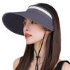 Sun UV Sun Wide UV Chin Small Sweat Large Outdoor [Sandyting] Women's Visor, Protection, Hat, Brim, Protection, Strap, Face, Absorbent, Cool, Size,