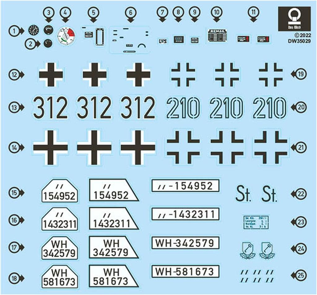 Das Werk scale German Plastic Model Kit Molded in Color 1/35 le.SPW Sd.Kfz.250/1 Ausf.B (Neu) Half-Track USCDW35029,