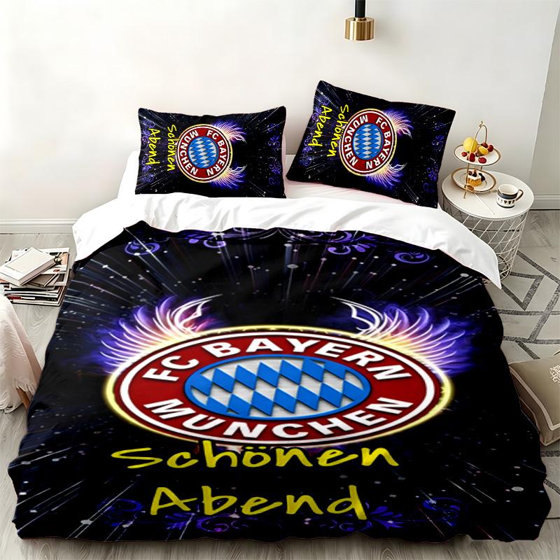 Комплект из 3 предметов FC Bayern Munchen Идеально подходит для спальни Удобный комплект постельного белья включает пододеяльник и две наволочки Идеальный подарок на день рождения или Рождество