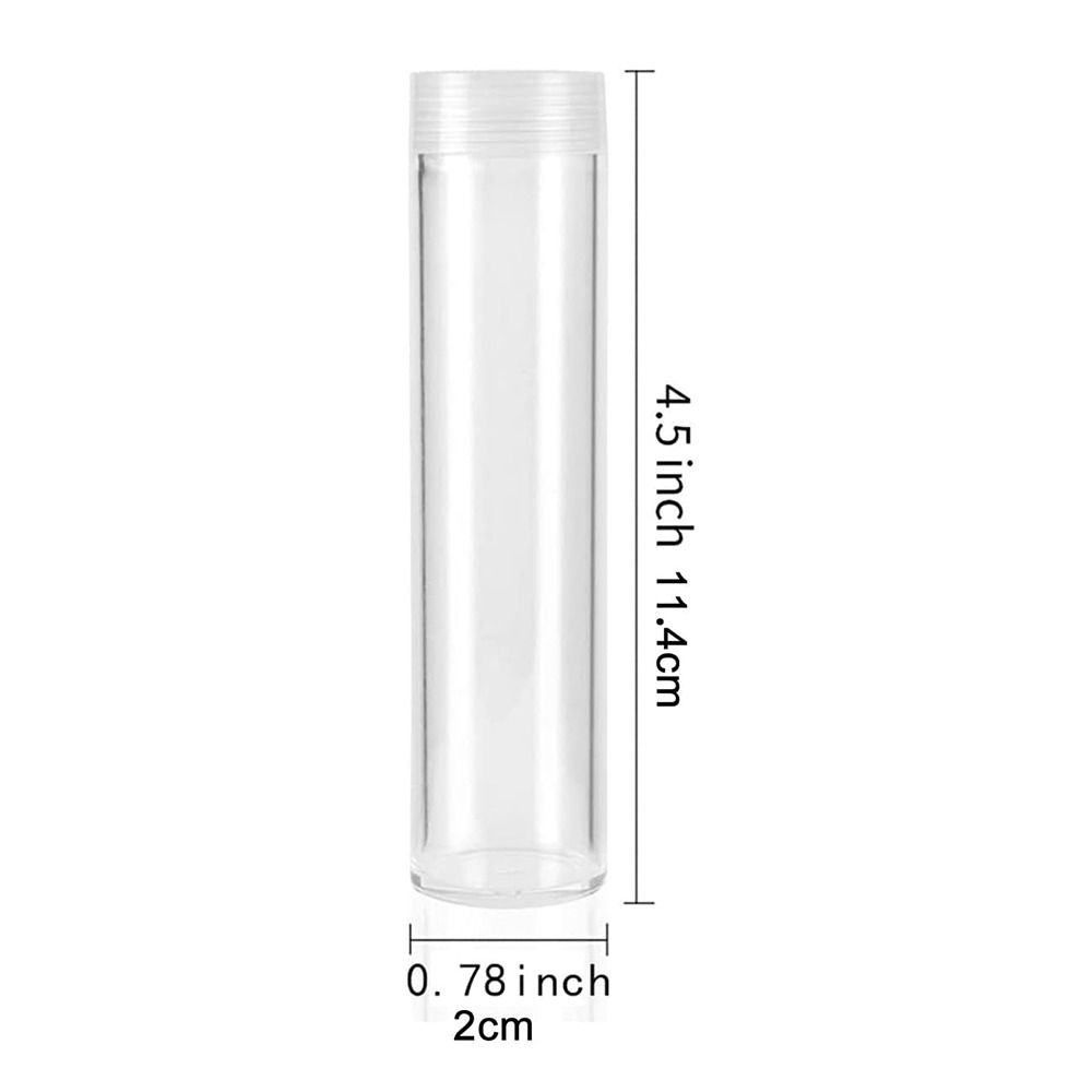 Пластиковая трубка для монет, пылезащитная коробка для хранения монет, портативная памятная монета, защита для дома