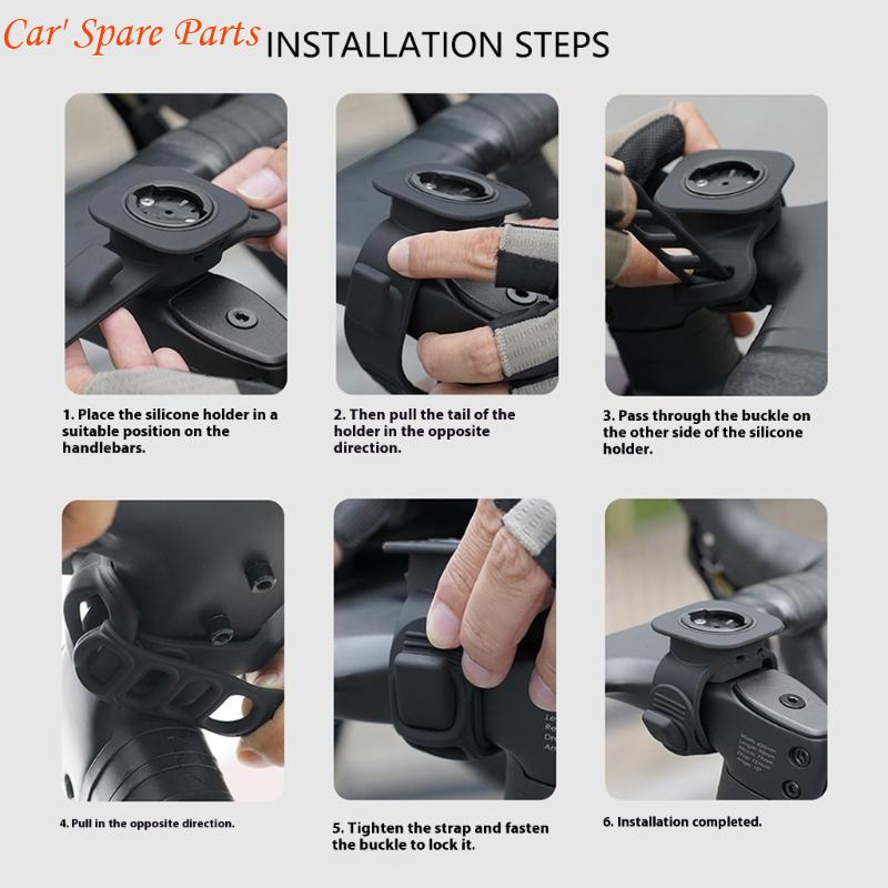 Y4UA Ergonomic Quick Release Cycling Computer Mount for Road Mountain Bike Handlebars