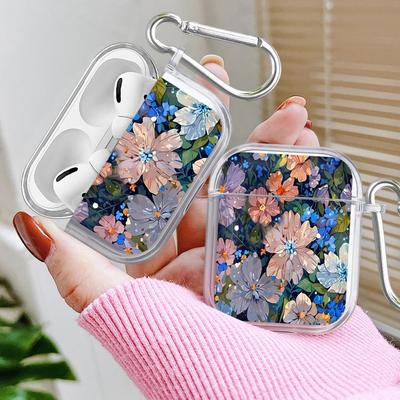 Красивый чехол с цветочным узором для Airpods 2 Pro2 3 1 Pro3 4 Pro, прозрачные чехлы-крышки для наушников