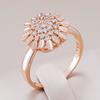 Кольца с креативными кристальными цветами цвета розового золота для женщин, модные аксессуары из натурального циркона, винтажная свадебная бижутерия