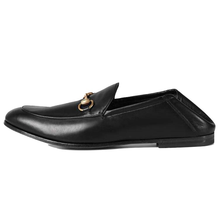 Gucci Brixton Horsebit Loafer 'Black' (Unisex) Black Men's Casual Shoes 407314 DLC00 1000