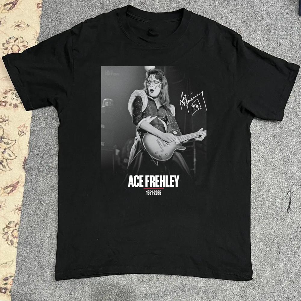 Ace Frehley 19512025 T Shirt All Size S5XL AG02 Unisex T-Shirt Graphic Tee