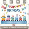 Party Backdrop Watercolor Cars Cartoon Card Multi Family Weddings Birthdays Celebration Photo Booth Front Door Decor