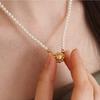 Dana Burton [Magnet One-Touch] Ballerina Necklace_4mm Pearl