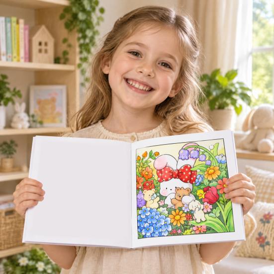 Relaxing Pastime Activities Cozy Nature Coloring Book, Floral And Animal Patterns, Cotton Portable Pages Pulp Paper DIY Painting Book for Adults Kids