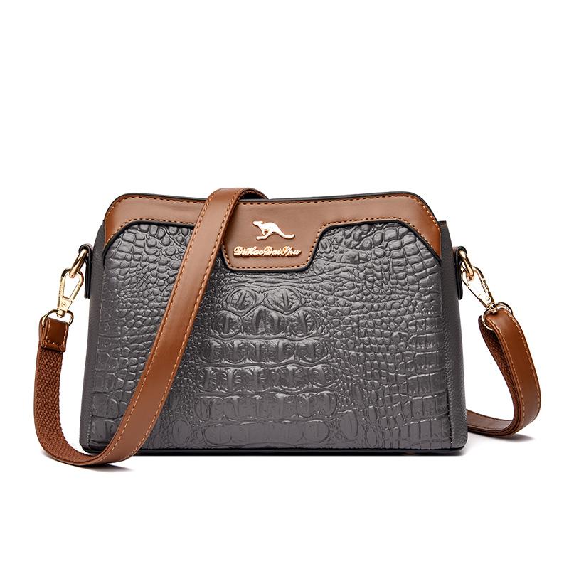 Женская сумка через плечо из крокодиловой кожи, маленькая сумка-мессенджер