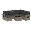VidaXL Salon de Jardin avec Coussins 8 pcs, Canapés de Terrasse, Ensemble de Meubles de Patio, Mobilier d'Extérieur, Gris 3220509