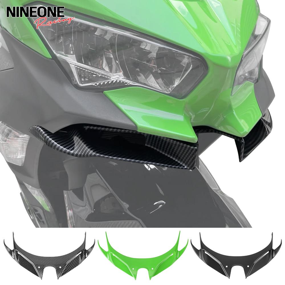 Ninja 400 Motocycle Front Wing Fairing Winglets Mouth Shell Cover ABS Protection Guards Fit For KAWASAKI NINJA400 2019-2024