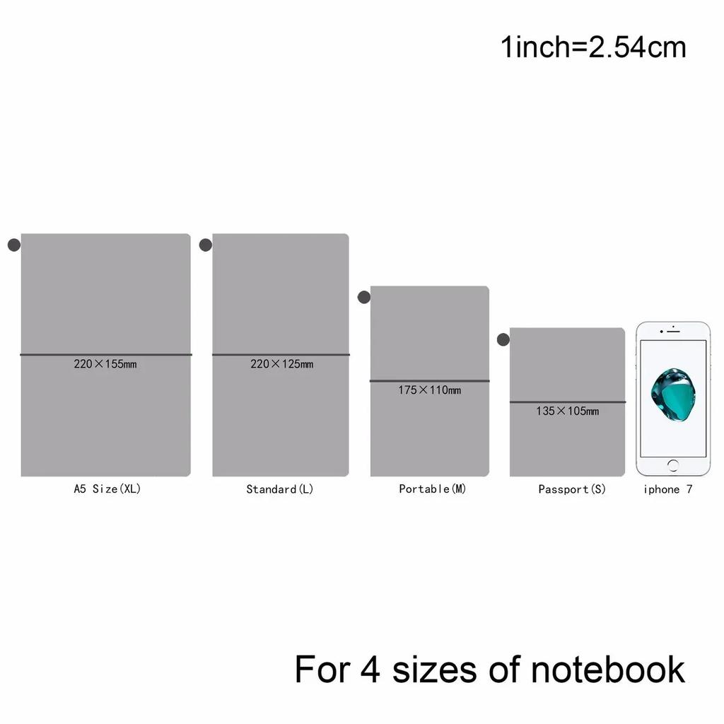 Fromthenon PVC Travelers Notebook Zipper Bag Storage Bag Card Holder Journal Supplies Planner Accessories Cute Stationery