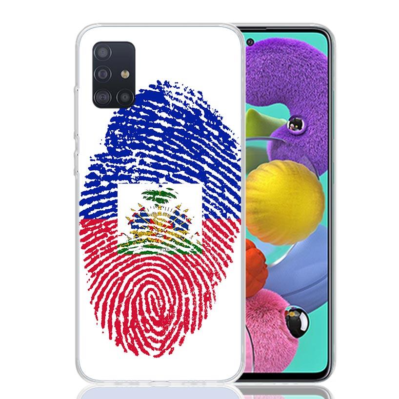 Haiti Haitian Flag Phone Case For Samsung Galaxy A52 A32 A22 A12 A02S A50S A30S A51 A31 AA71 Note 20 Ultra 10 S10 Plus Galaxy A5