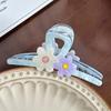 Trendy Floral Hair Claw Clip In Multiple Color Options For Chic Casual Looks