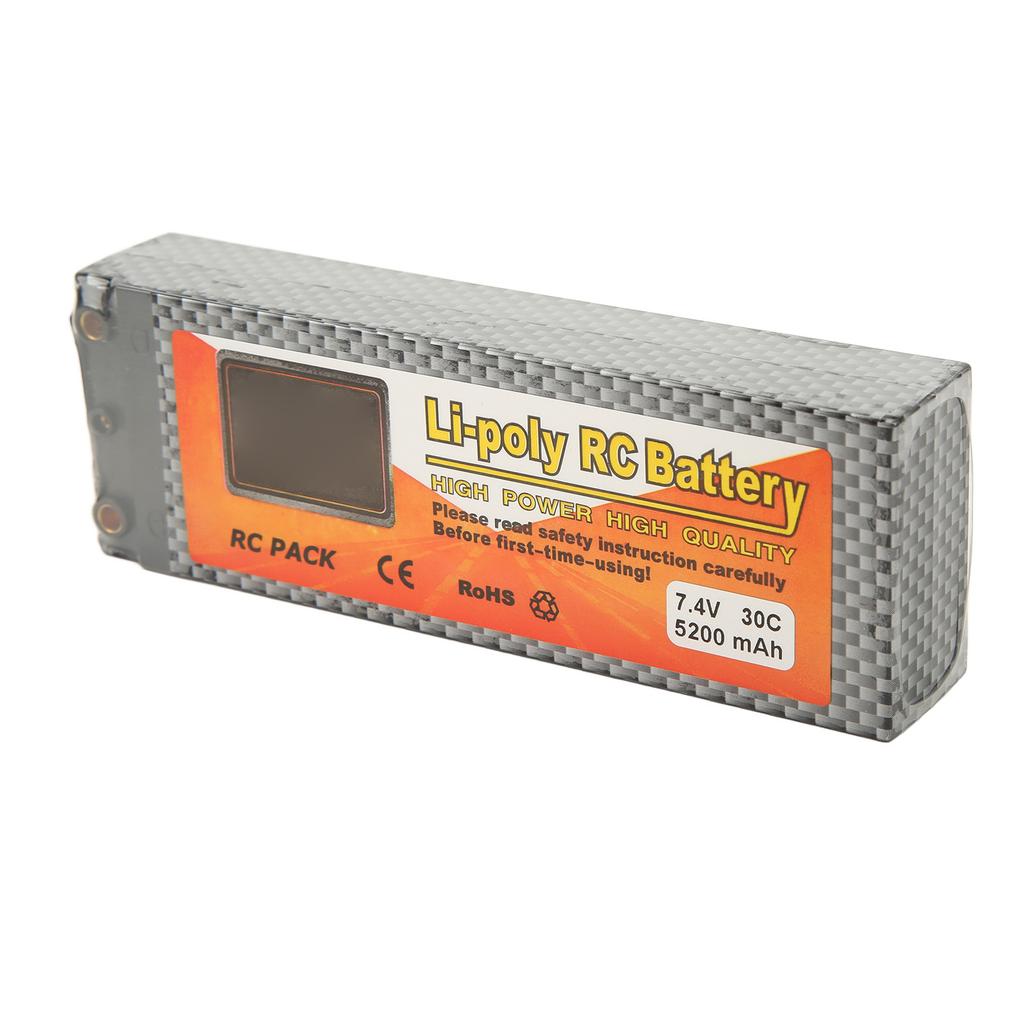 5200mAh Lipo Battery 30C Discharge Rate 7.4V 2S T Shape Plug RC Battery Power for RC Helicopter Car
