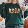 Halloween Horror Coffee Sweatshirt Fall Coffee Sweater Pumpkin Spice Sweatshirts Women Clothes Coffee Lover Pullovers Hoodie