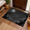 Halloween Pumpkin Bat Starry Sky Door Mat Non-Slip Rug Indoor Outdoor Party Entryway Home Decor
