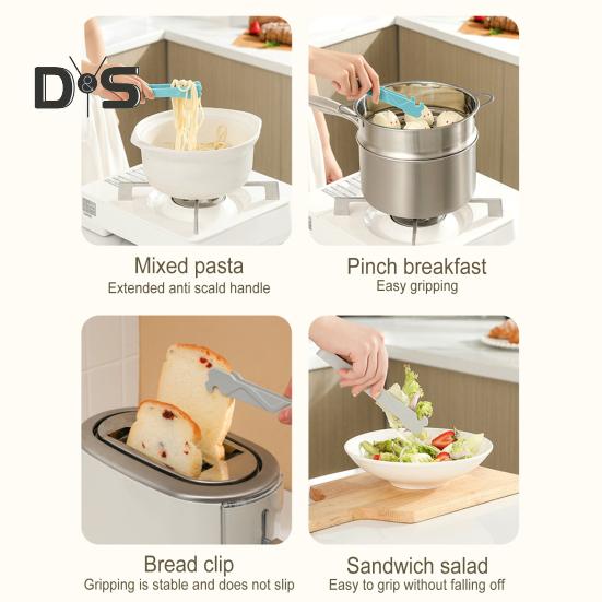 Зажим для еды, противоскользящая ручка, щипцы для сервировки еды, универсальные щипцы для барбекю, кухонная утварь для домашнего пикника