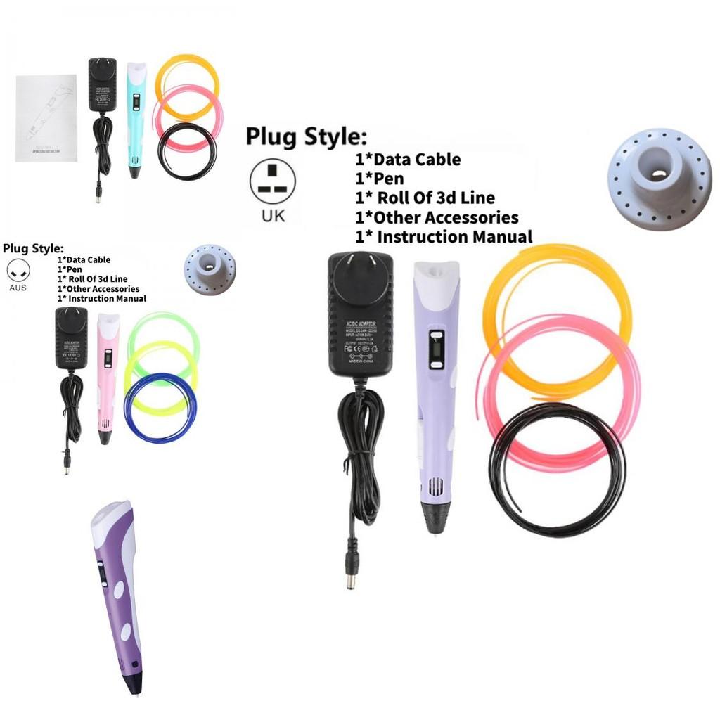 3D ручка с 12 цветами PLA-пластика в подарок детям и студентам