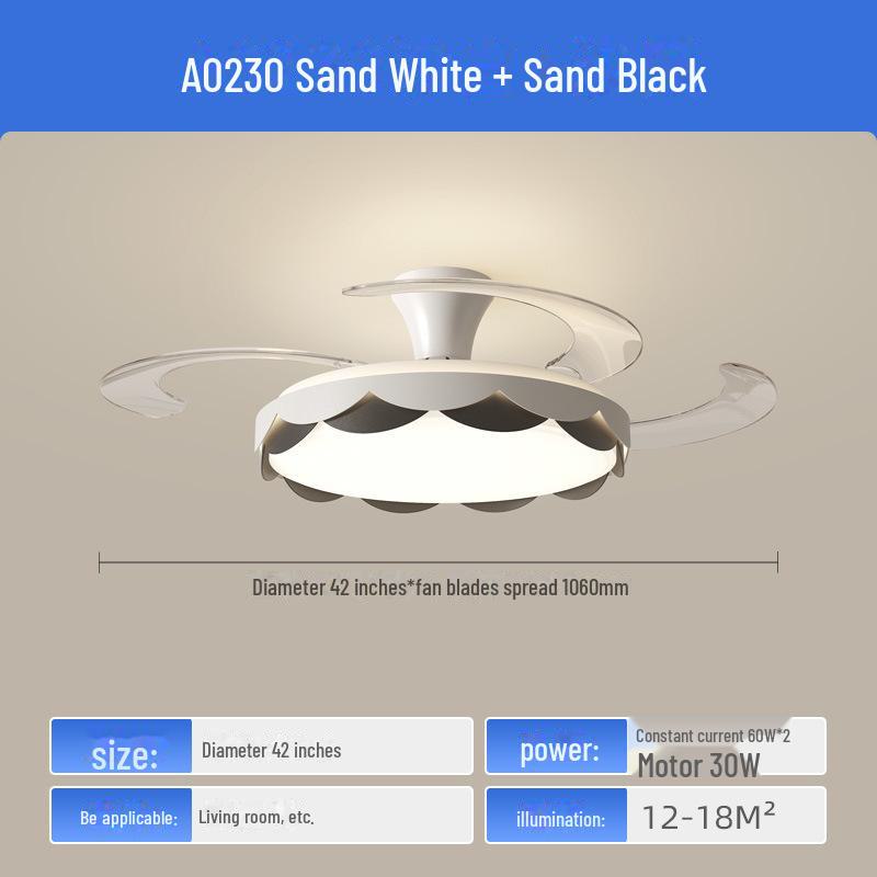 Современный потолочный вентилятор из орехового дерева с интеллектуальным преобразованием частоты для гостиной и столовой