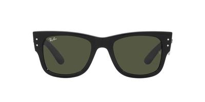 Ray-Ban RB0840SF 901/31 52 Солнцезащитные очки MEGA WAYFARER - Черная оправа / Зеленые линзы G-15 Посадка на низкую переносицу