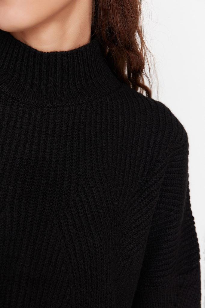 Women's Elegance Style Sweater Stone Soft Textured Basic Knitwear Sweater