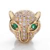 10 Pcs/lot Leopard Head Micro Inlaid Zircon Accessories Bracelet Hand String DIY Beads for Jewelry Making Supplies Wholesale