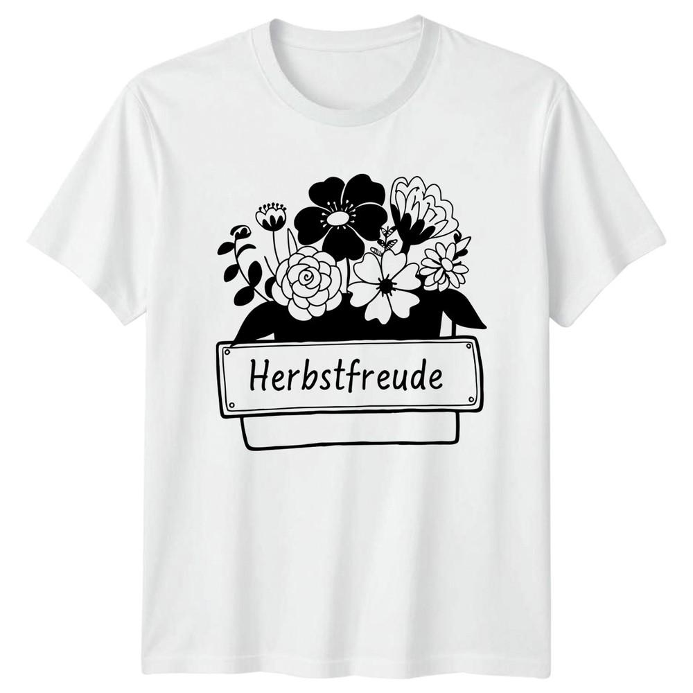 Herbstfreude Унисекс Футболка GerUnisex Осенний Садовый Подарок Для Нее