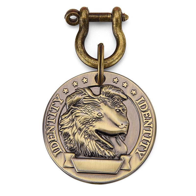 1 шт. Идентификационная бирка для домашнего животного, бронзовая табличка для имени собаки кошки, персонализированный номер адреса, идентификационная подвеска для ошейника для собаки