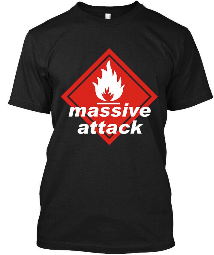 New! Popular Massive Attack English Music Graphic Logo Vintage T-Shirt S-4XL