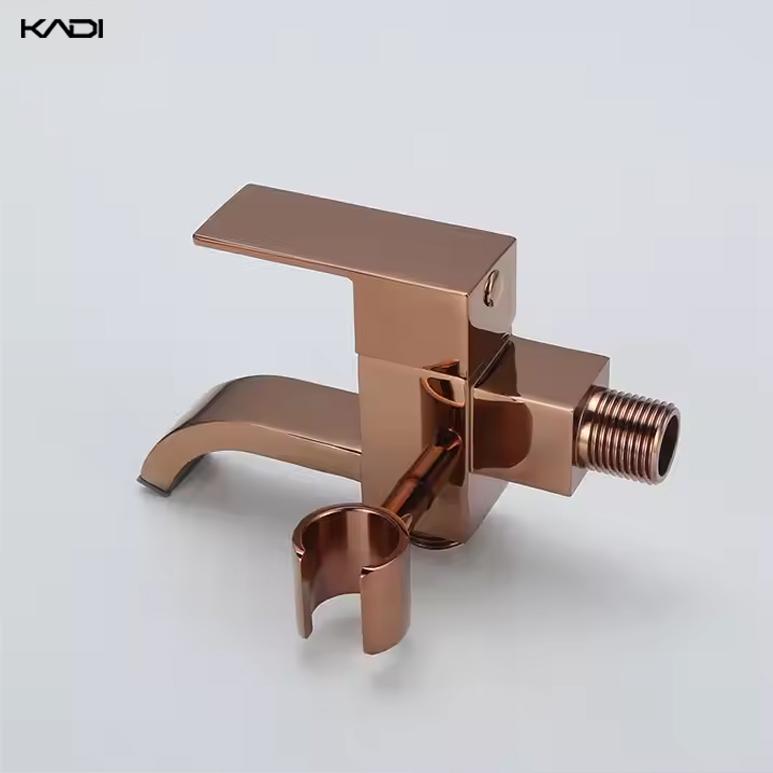 Rose Gold Portable Brass Bidet Sprayer Set Modern Handheld Wall-Mounted Vertical Spray Toilet Bidet 3-Year Hotel Kitchen