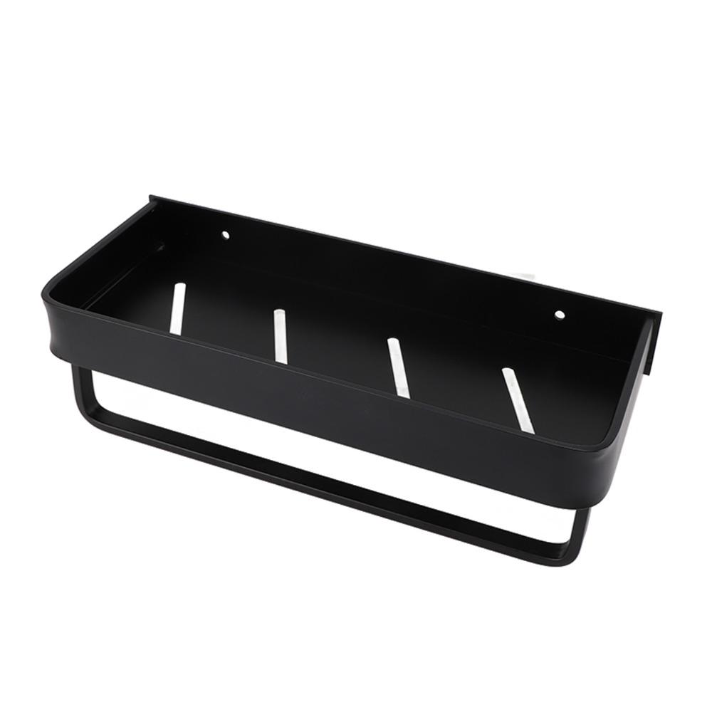 Wall Mounted Bathroom Shelf Aluminum Storage Shelf Multipurpose Towel Rack Space Saving