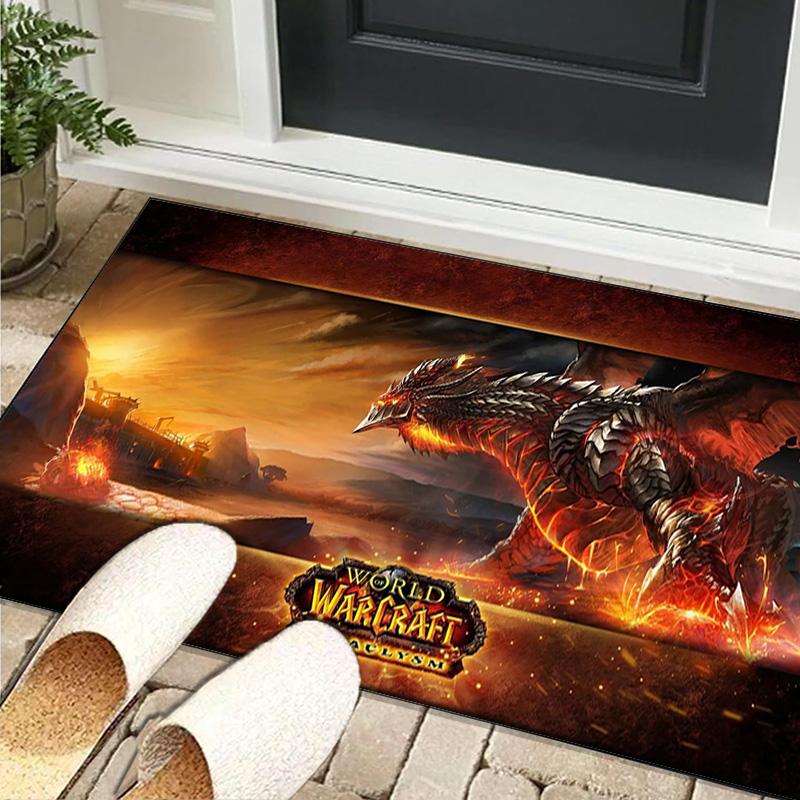 1PC rug World Of Dragon Battle Warcraft Carpet, Chair Rug,Area Rug for Office Bedroom living rooms bedroom, Doormat decor Christmas fan gifts