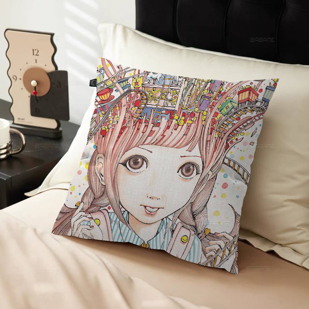 Shintaro Kago Art Horror Pillow Gifts Home Office Furnishings Bedroom Sofa Car Cushion Cover case 45x45cm