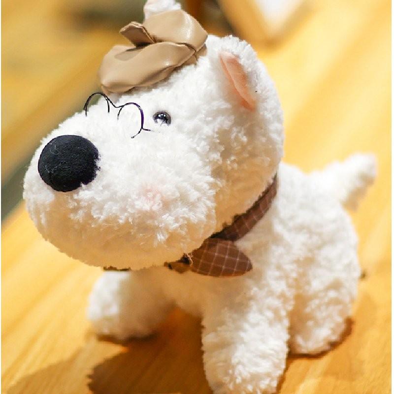 Adorable 8 Inch Highland Terrier Plush Toy Soft Stuffed Dog For Creative Birthday Gifts