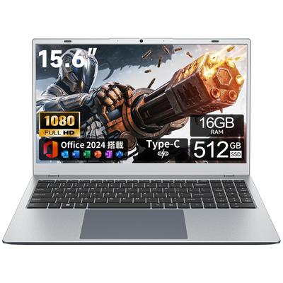 Ноутбук с Office 6500Y Windows 16 ГБ ОЗУ 512 ГБ 2280 Легкий и тонкий Быстрый Теплоотвод Тихий Настольный ПК с японской клавиатурой 2024, процессор, 15,6 дюйма