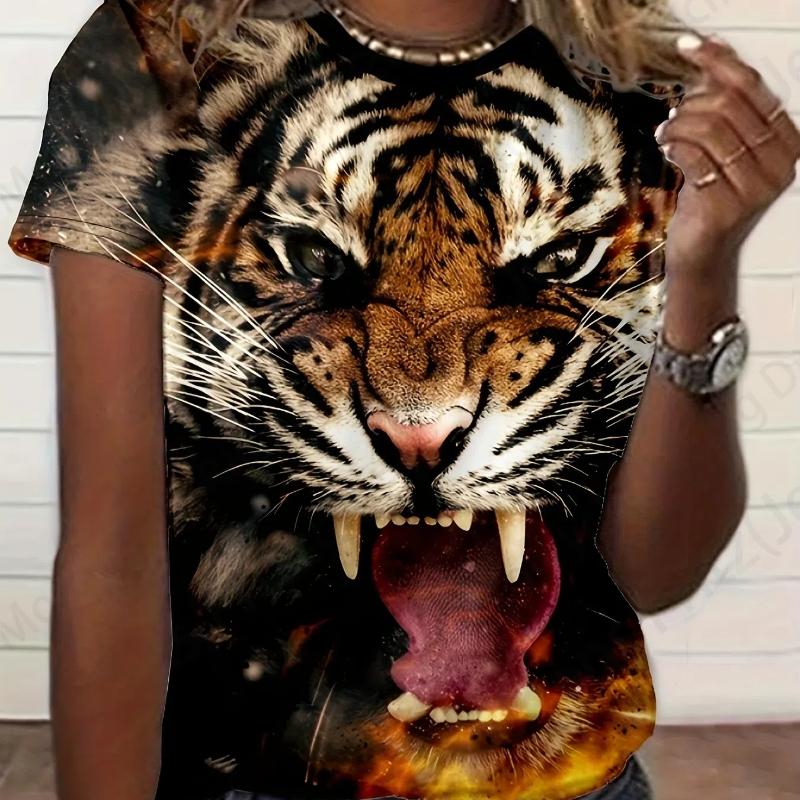 Женская футболка с 3D принтом Kawaii Cat с цветочной графикой, повседневные футболки с короткими рукавами, топы, модная летняя футболка с круглым вырезом Y2K для девочек