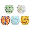 5PC Cartoon Printed Breathable Baby Reusable Diaper for Bedroom Nappy Shorts Training Pants