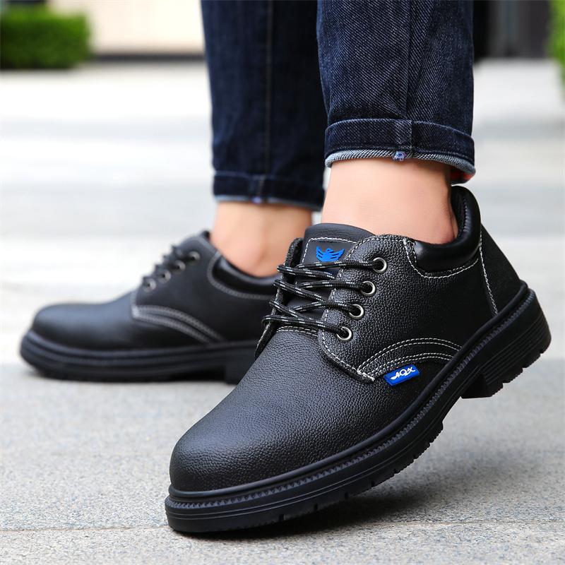 Модная мужская рабочая защитная обувь, противоударные, водонепроницаемые, из натуральной кожи, сварочные ботинки, неразрушимые, с защитой от гвоздей