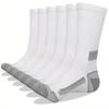 Temu Shein Men's Basketball Mid-Tube Socks - Large Size, Black/White/Gray