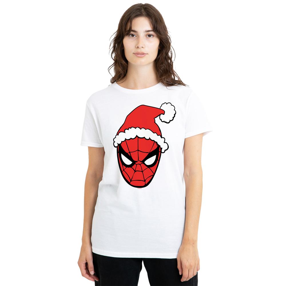 Spider-Man Womens/Ladies Santa Hat T-Shirt
