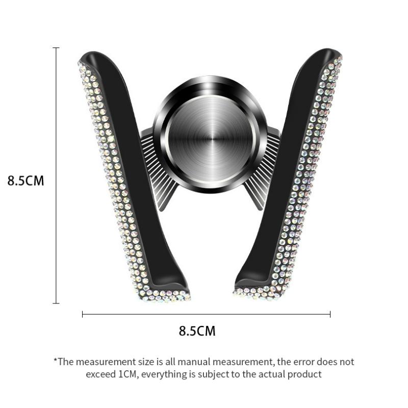 1 шт., блестящий автомобильный держатель для телефона со стразами, поддержка смартфона на вентиляционное отверстие, кристалл, алмазный зажим для телефона, аксессуары для салона автомобиля для девочек