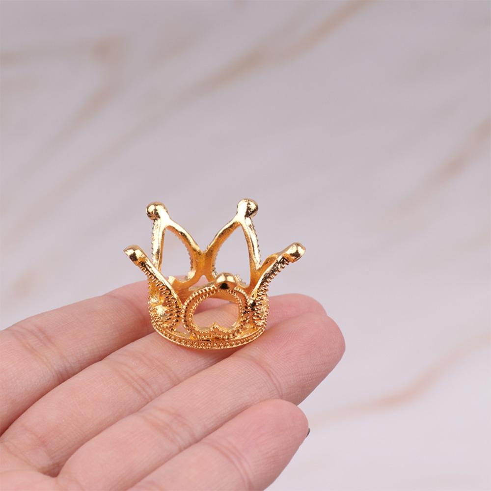 Model Toys Dollhouse Miniature Metal Crown Decorating Mini Princess Crown Dollhouse Cake