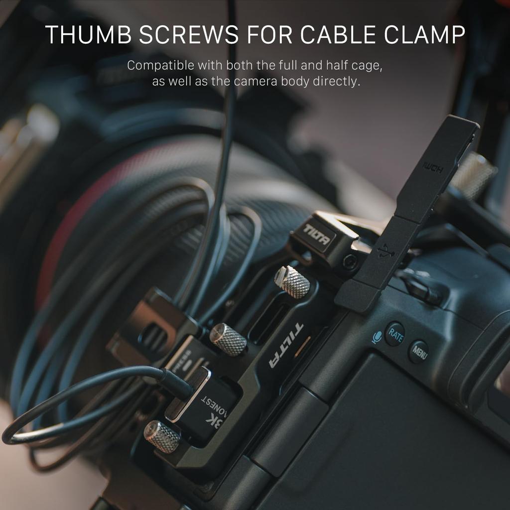 Клетка для камеры TILTA R5 Mark II для камеры Canon R5 Mark II с зажимом для кабеля Canon, HDMI/USB-C TA-T68-FCC-B
