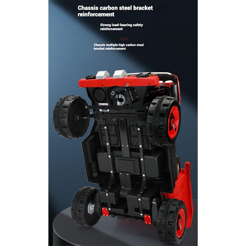 Детская электрическая четырехколесная игрушечная коляска для бездорожья с дистанционным управлением, двойным приводом и музыкальной светодиодной подсветкой Bluetooth