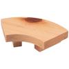Premium Nigiri Sushi Hinoki Wood Serving Stand with Made In Japan J-kitchens Plate, 8.5-inch Fan-Shaped Knots, Shatter-Resistant,