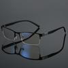 Business Square Half Frame Reading Glasses Men Gradual Adjustment Bifocal Vision Converted Light Multifocal Glasses